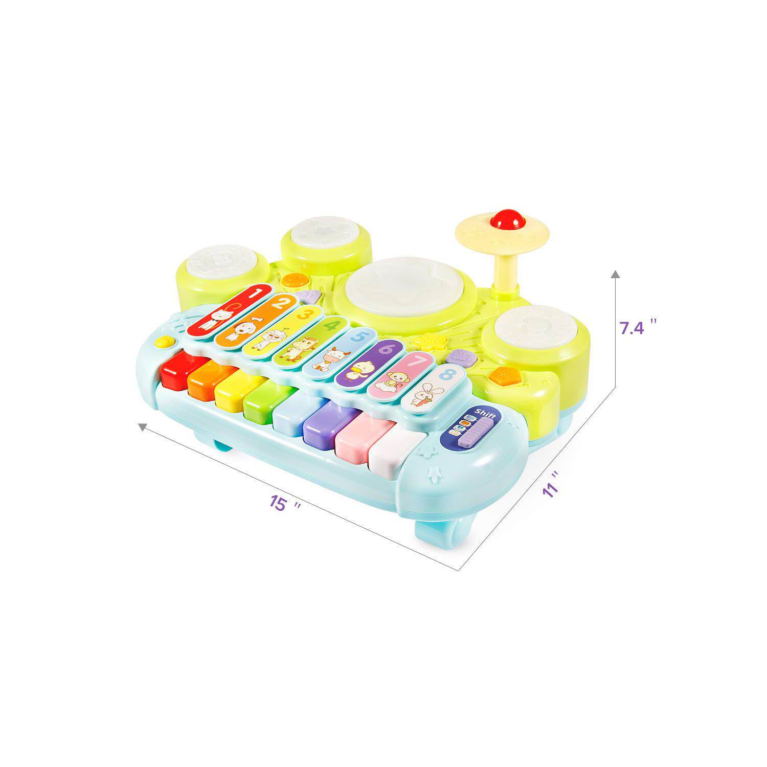 电商热销宝宝电子琴音乐玩具电动游戏鼓幼儿童打击乐器