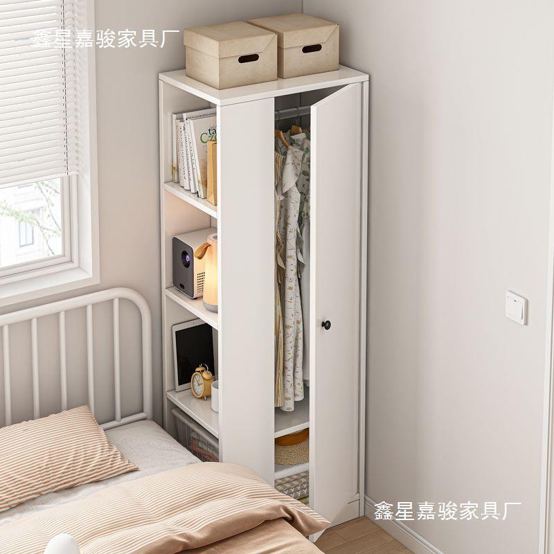 简易衣柜结实耐用家用卧室出租房小柜子简约现代单门转角衣柜衣橱