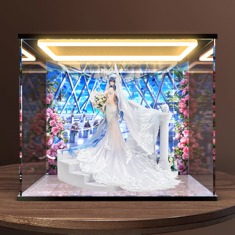 适用APEX-TOYS碧蓝航线花园新泽西白雪之仪亚克力灯光展示盒