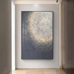抽象玄关装饰画客厅竖版星辰大海壁画轻奢风简约入户走廊过道挂画