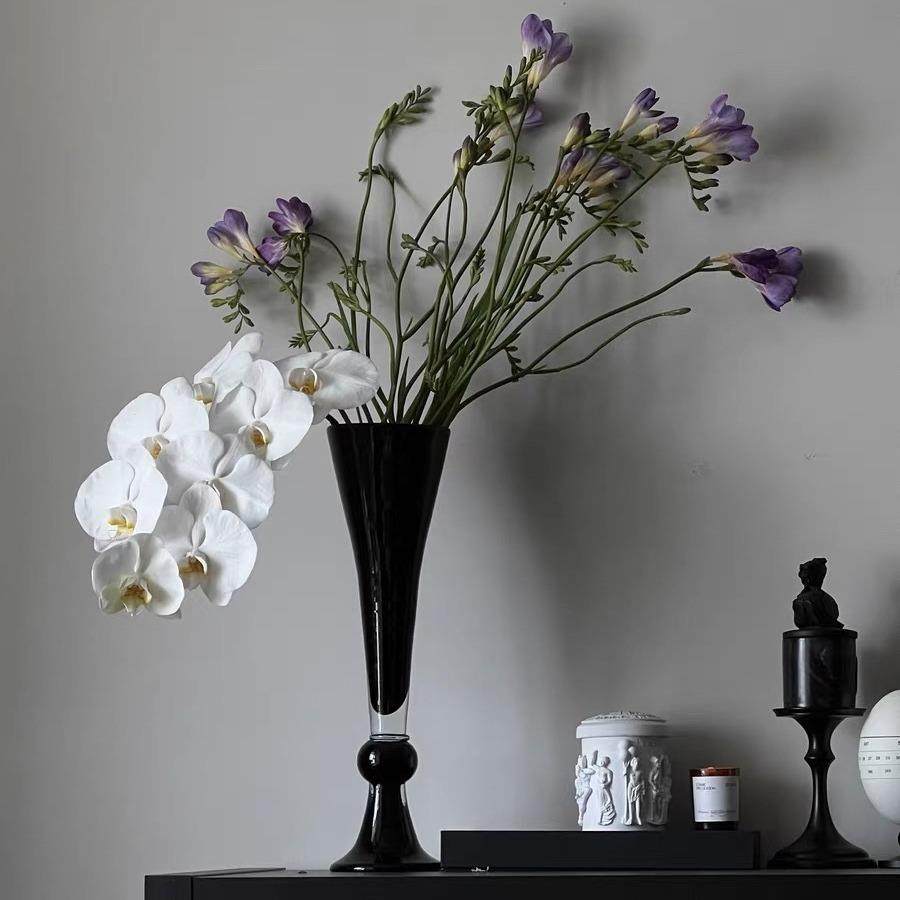 Vintage老货黑色高脚款花瓶烛台双头两用型琉璃花瓶复古,清洗/食品/商业设备,风口/风叶/风机配件,淘宝优惠券,粉丝福利购,淘宝优惠卷