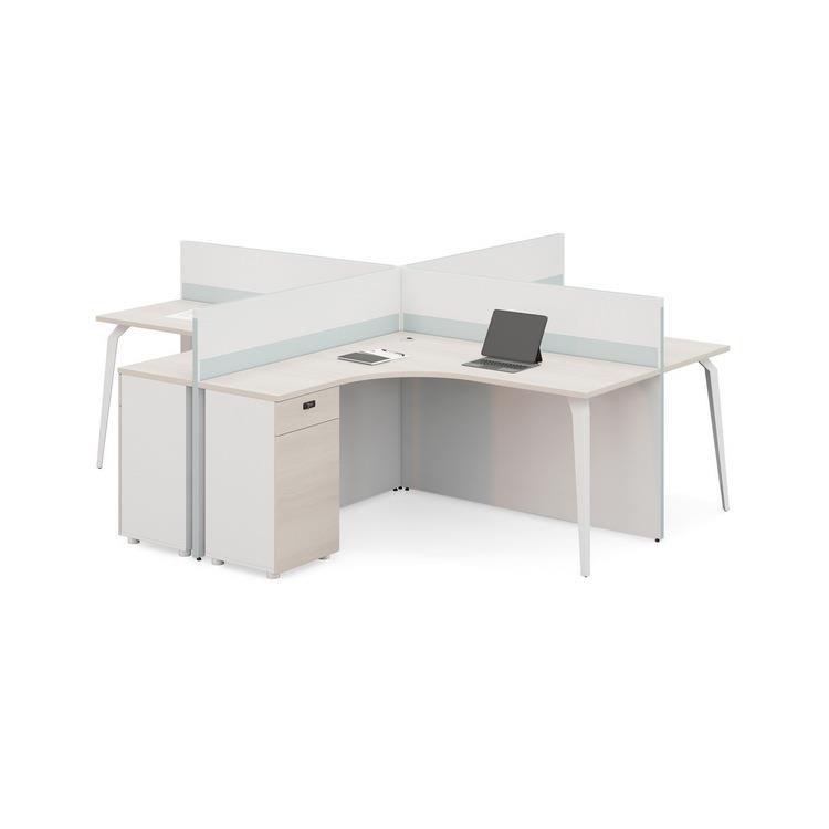 KuiShue巨树四人位屏风卡位办公桌椅组合工位电脑台卡座职员桌子