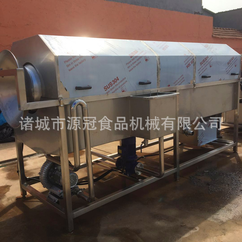 全自动螺旋滚筒毛豆清洗机出料