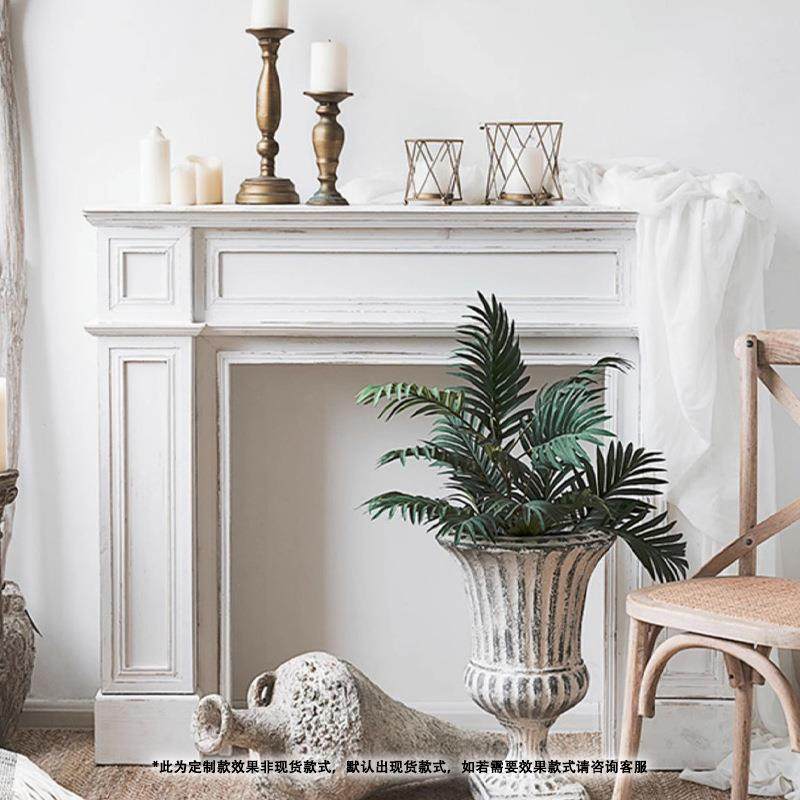 法式复古实木壁炉欧美式黑白色假壁炉装饰柜置物架民宿摄影道具,金属材料及制品,金属加工件/五金加工件,淘宝优惠券,粉丝福利购,淘宝优惠卷