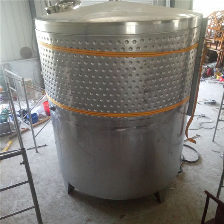 厂家专业加工不锈钢斜锥底发酵提取设备 内盘罐降温发酵罐 白钢罐
