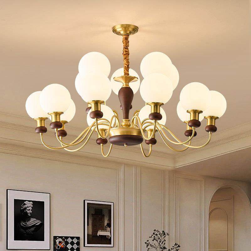 全铜中古风客厅吊灯法式轻奢餐厅书房卧室酒店民宿大堂灯枝形吊灯,家装灯饰光源,智能吊灯,淘宝优惠券,粉丝福利购,淘宝优惠卷