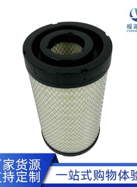 K2034双芯适配新宇通AF26613空气滤芯凯斯特26614公交客车小挖机