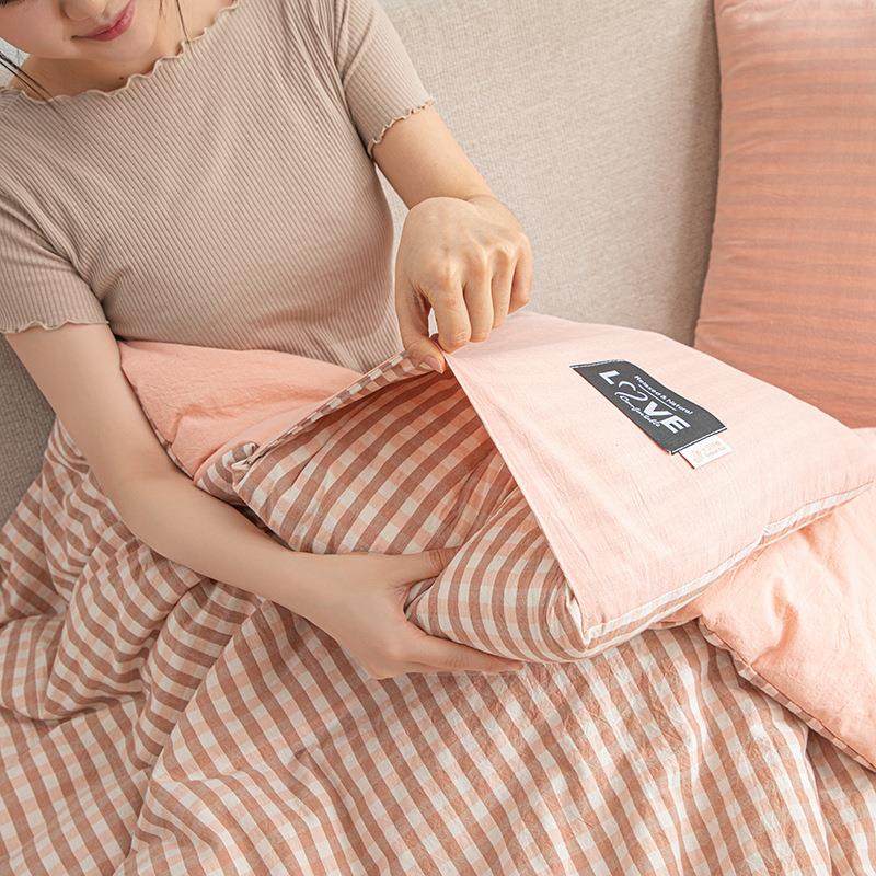 抱枕被子两用全棉色织水洗棉大豆抱枕被二合一午睡办公室车载靠枕,居家布艺,抱枕被,淘宝优惠券,粉丝福利购,淘宝优惠卷