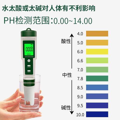 水质检测五合一测试仪PH/TDS/EC/ORP负电位/温度检测笔PH计9910