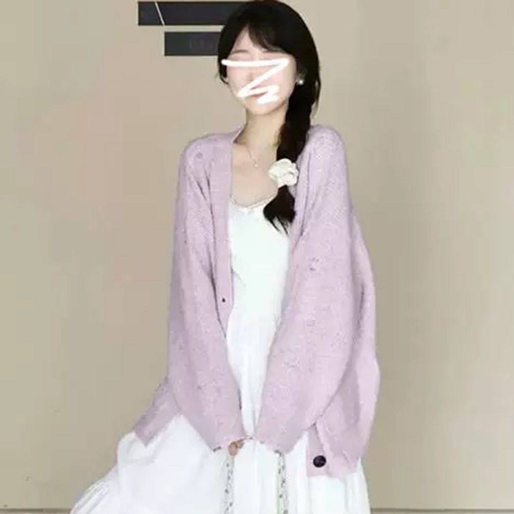 法式学院甜美紫色吊带毛衣连衣裙针织白色百搭开衫秋季新款套装女,女装/女士精品,大码套装,淘宝优惠券,粉丝福利购,淘宝优惠卷