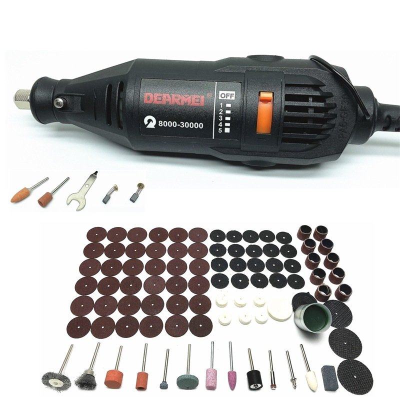 跨境91件套迷你电磨套装 DIY雕刻调速打磨机手办模型雕刻抛光130W,五金/工具,电磨,淘宝优惠券,粉丝福利购,淘宝优惠卷