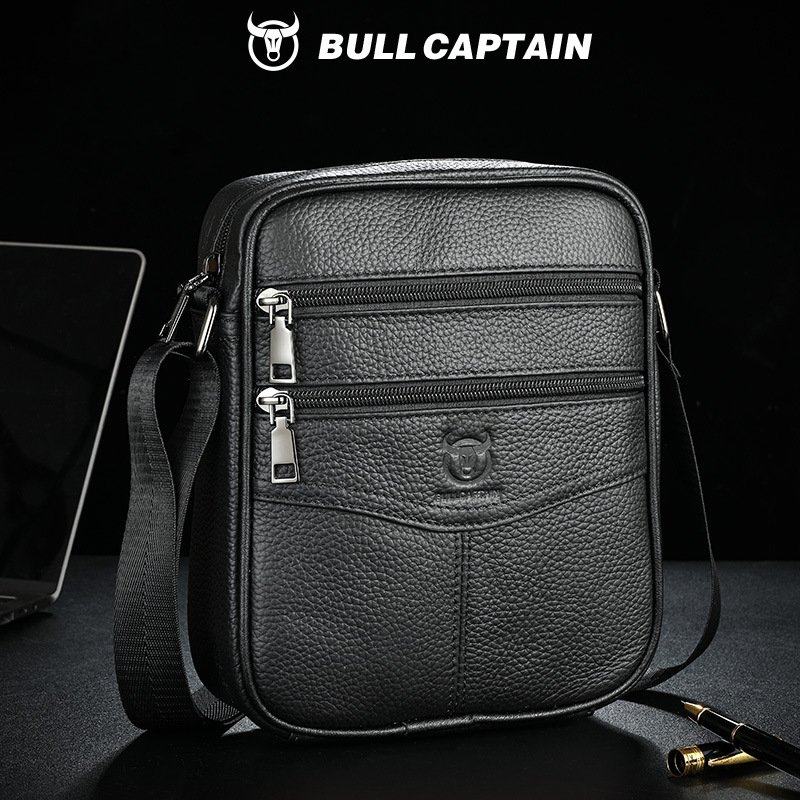 牛船长皮具男真皮单肩斜挎头层牛皮高级感 8寸平板竖款收银包跨境,箱包皮具/热销女包/男包,男士包袋,淘宝优惠券,粉丝福利购,淘宝优惠卷