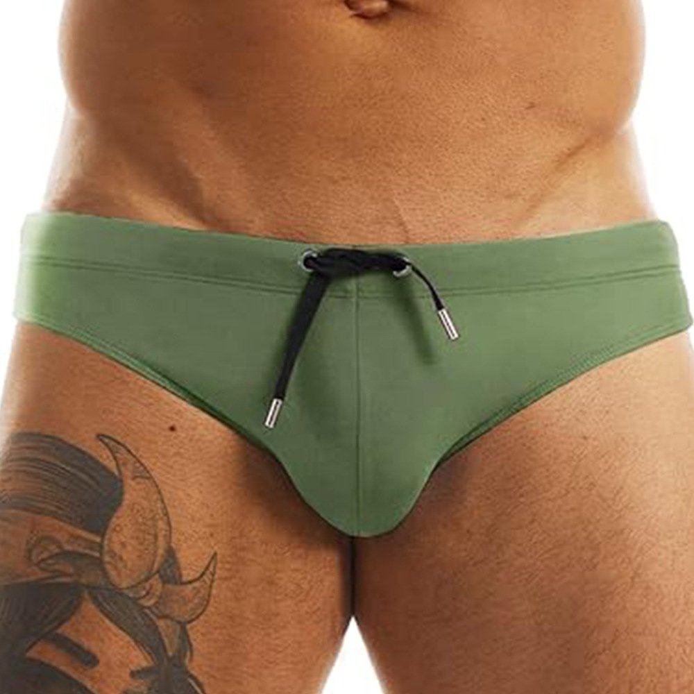 2025年新款男士三角纯色系带抽绳性感游泳运动沙滩裤紧身泳裤,运动/瑜伽/健身/球迷用品,男士泳衣,淘宝优惠券,粉丝福利购,淘宝优惠卷