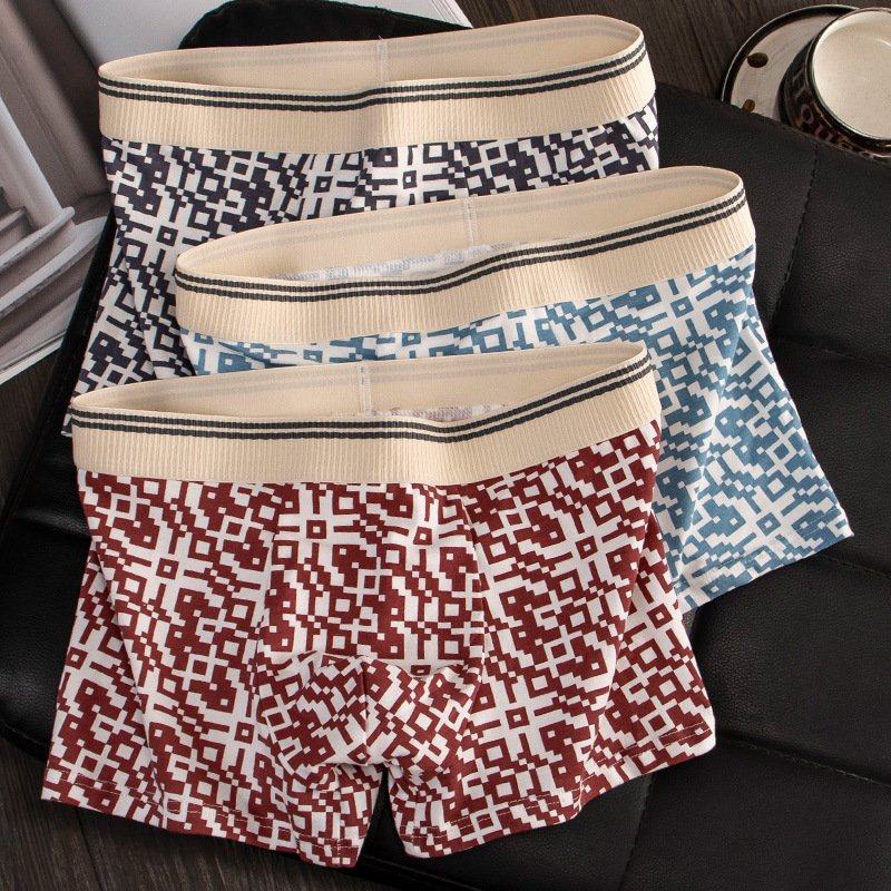 男士内裤潮流数码印花男新款男士平角裤舒适宽松透气中腰平角内裤,女士内衣/男士内衣/家居服,男平角内裤,淘宝优惠券,粉丝福利购,淘宝优惠卷