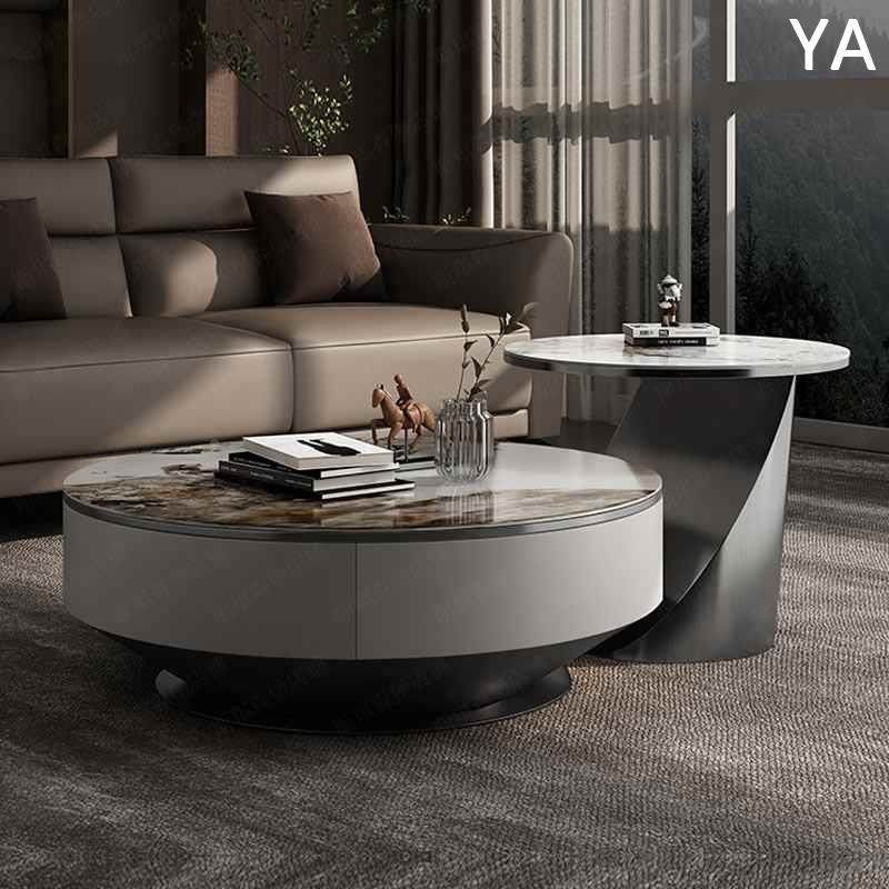 潘多拉岩板茶几现代简约轻奢意式极简小户型客家用厅设计师高新款