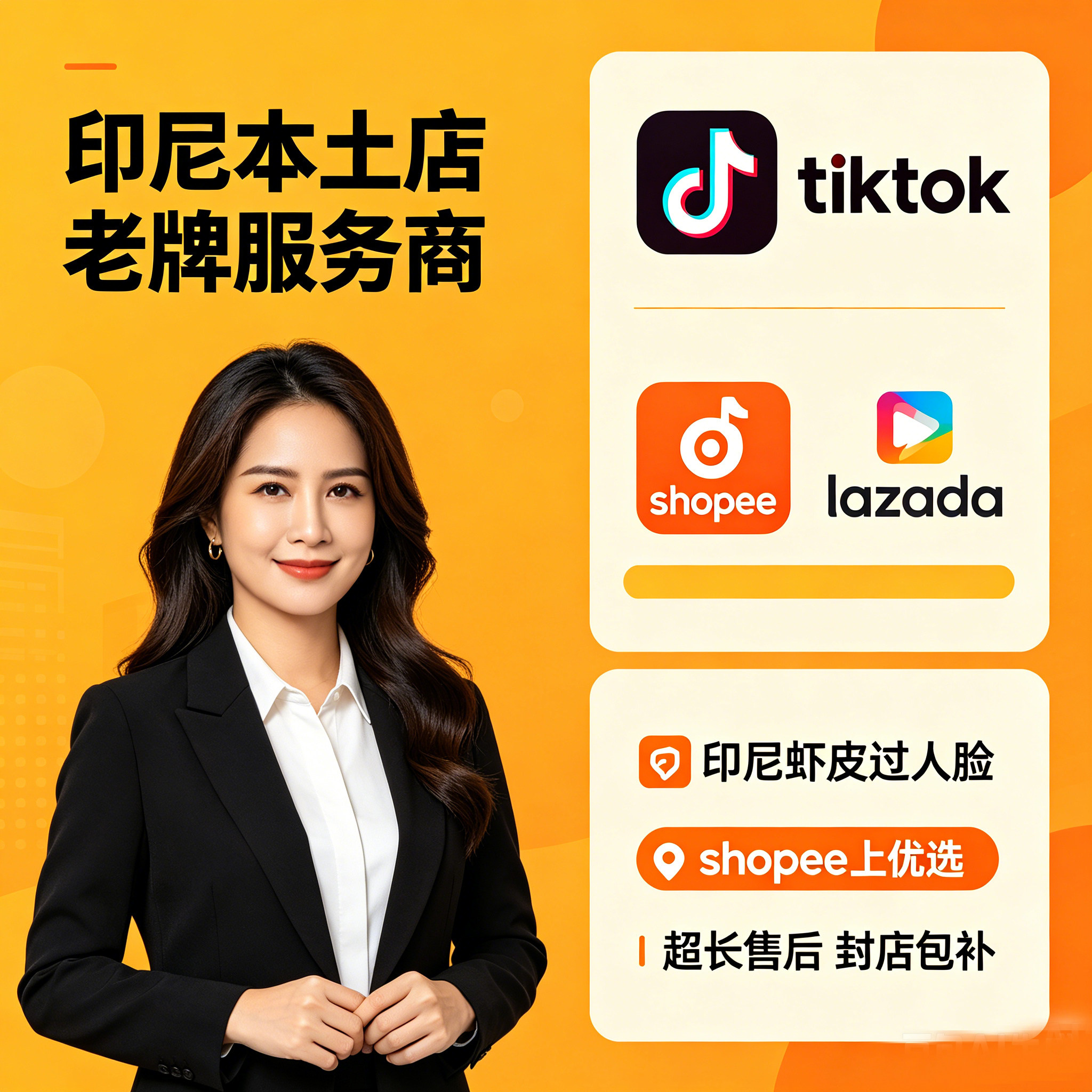 印尼本土店lazada虾皮shopee全新店TiktokTK虾皮 Lazada售后包补 - 实物图