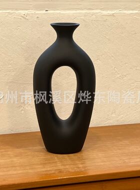 中古摆件新中式简约桌面装饰轻奢级感陶瓷花干花花器厂家直销