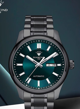 上海钻石手表自动男机械表防水双历透底S104官方正品国表男士手表