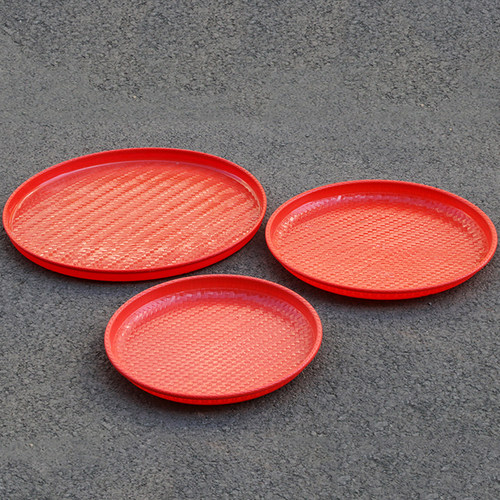 塑料筛子圆簸箕家用大号仿竹编无孔竹筛子晾晒干货茶叶圆竹匾包邮