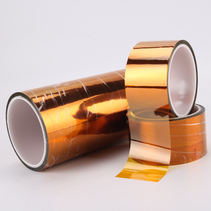 0.05聚酰亚胺薄膜茶色高温薄膜6CM金手指绝缘材料高温PI膜不带粘