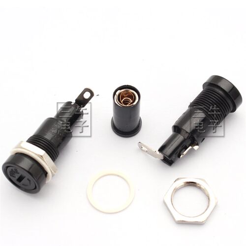H3/ R3-11保险丝座 10A 250V 5x20 开孔12.5mm保险管座 面板安装