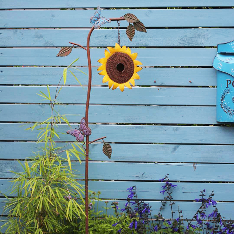 户外花园做旧花朵雨伞花r插庭院别墅阳台刺猬狐狸铁线莲月季爬藤