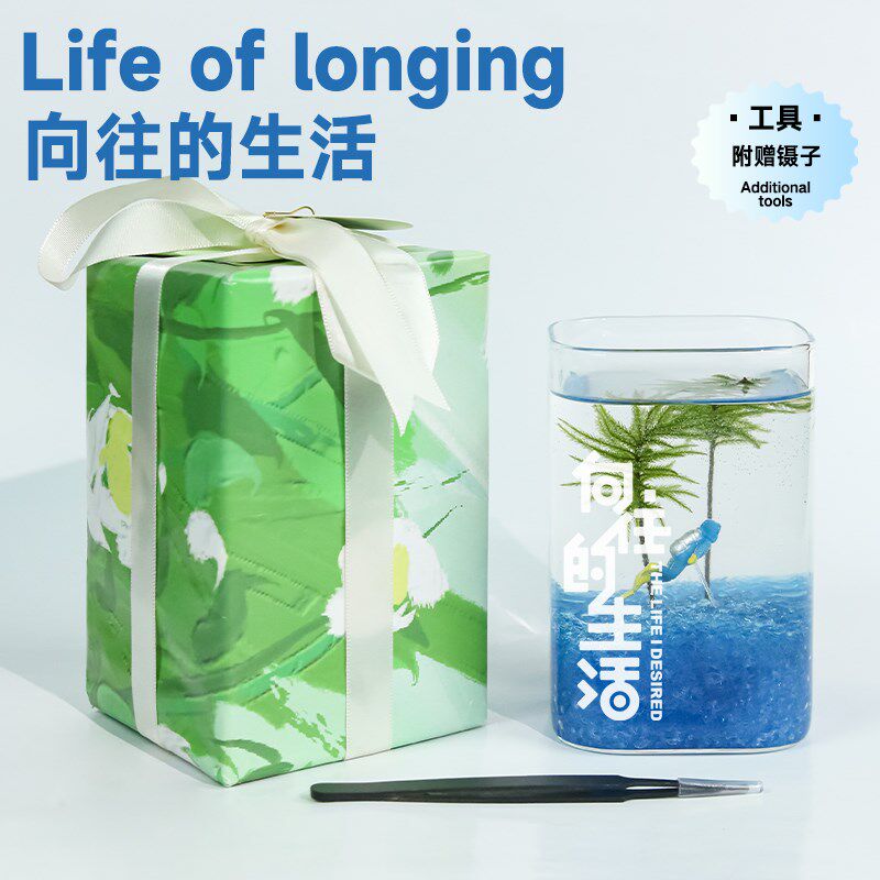 失控绿氧 水培植物微景观手工包装绿H植盆栽礼物办公室桌面摆件