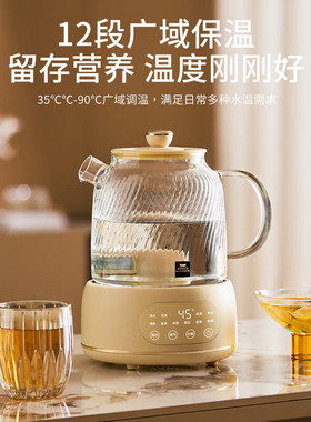康宁养生壶纯玻璃1升烧水壶家用保温一体全自动恒温电热水壶