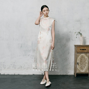 【清】西子新中式国风女款2026春夏绝美古典桑蚕丝修身旗袍连衣裙