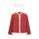 莨西子新中式 国风喜庆红色拜年服棉服外套女桑蚕丝水貂毛领棉袄