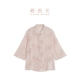 衬衫 国风桑蚕真丝粉色七分袖 莨西子新中式 女复古减龄上衣 清