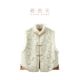 立领马夹 国风桑蚕真丝毛领棉服马甲女短款 桐柠 莨西子新中式