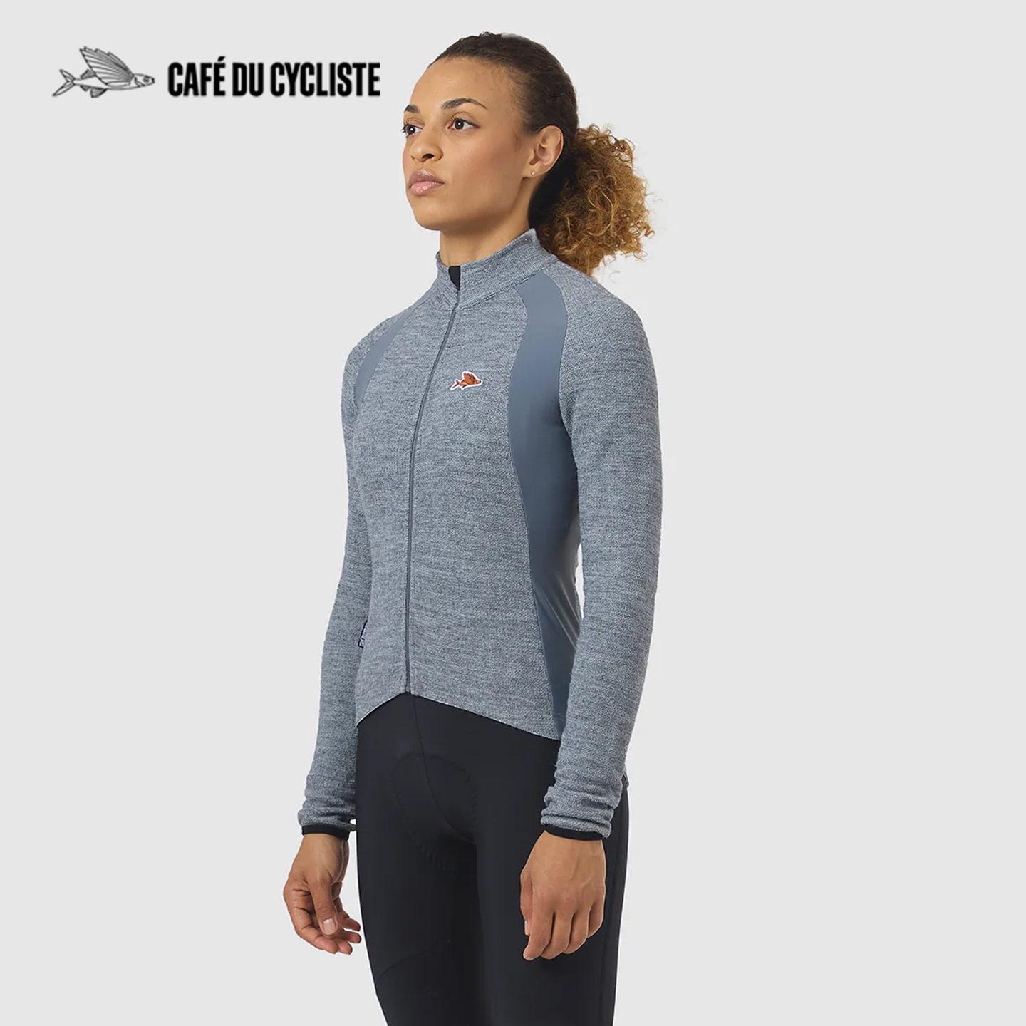 CDC女长袖骑行服羊毛混纺保暖