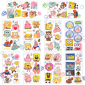 一起去抓水母海绵宝宝可爱纹身贴不伤肤安全环保持久卡通儿童礼物