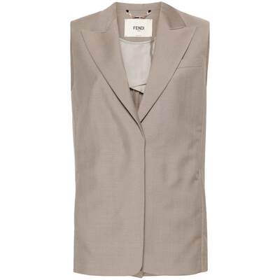 FENDI MOHAIR TAILORED VEST CLOTHING