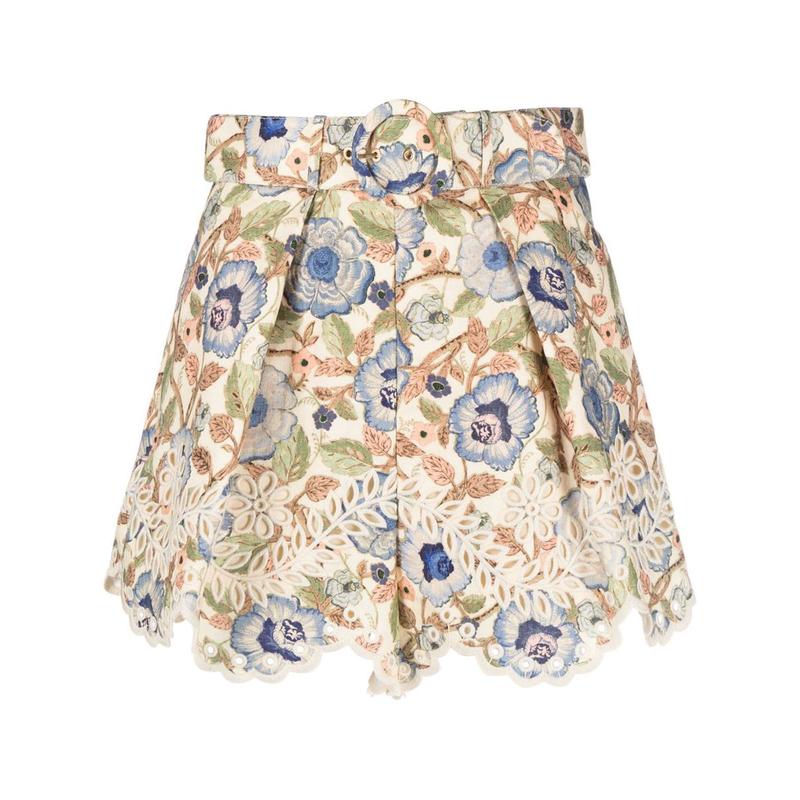 ZIMMERMANN JUNIE FLORAL SHORTS