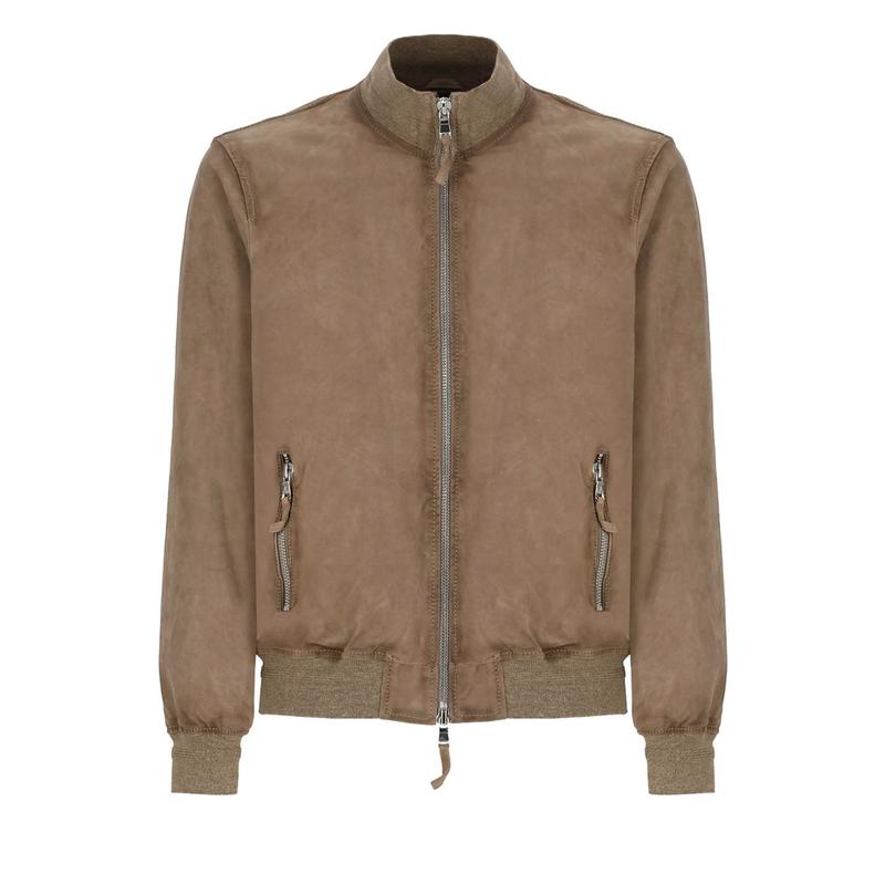 The Jack Leathers Jackets Beige