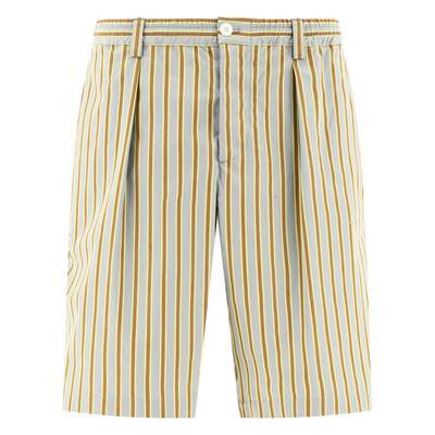 MARNI Striped poplin shorts