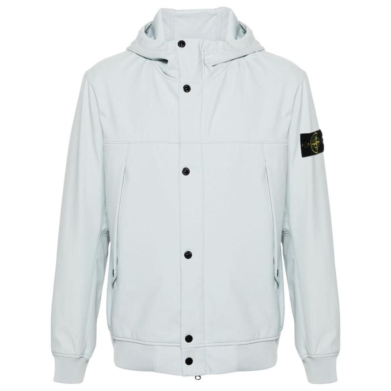 STONE ISLAND HOODED BLOUSON LIGHT SOFT SHELL-R_e.dye® TECH