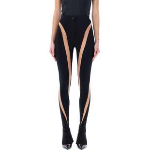 Sheer MUGLER nude illusion pants