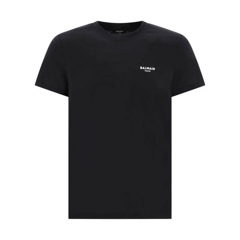 BALMAIN T-shirt with flocked Balmain Paris logo