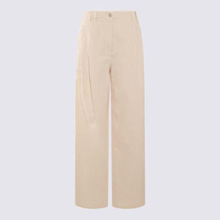 BEIGE COTTON CUCINELLI BRUNELLO PANTS