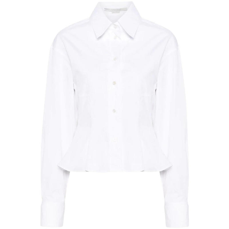 STELLA MCCARTNEY COTTON SHIRT WITH PEPLUM AT THE WAIST 运动服/休闲服装 运动卫衣/套头衫 原图主图