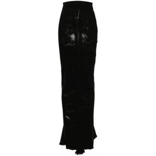 SKIRT WITH FINISH METALLIC OWENS DENIM RICK MAXI