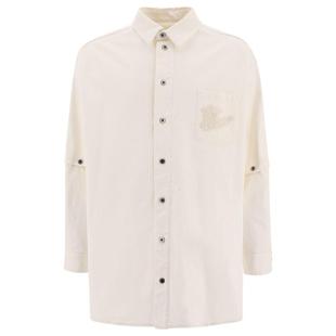 OFF Embroidered overshirt WHITE