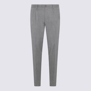 INCOTEX浅灰色羊毛裤 子 裤