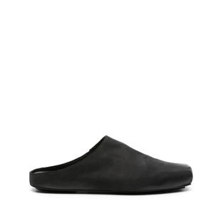 WANG LEATHER SLIPPERS TOE UMA WITH SQUARE