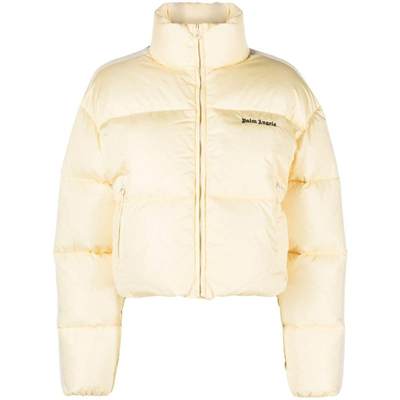 PALM ANGELS logo-embroidered puffer jacket