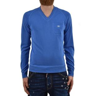 Cotone S71HA0450S1454 Logo Blu Uomo Pullover Mod. Dsquared2