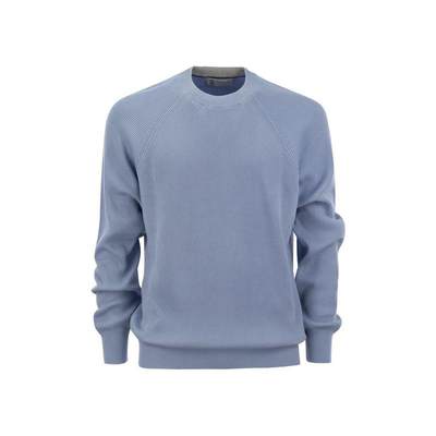 BRUNELLO CUCINELLI Cotton rib sweater with raglan sleeve